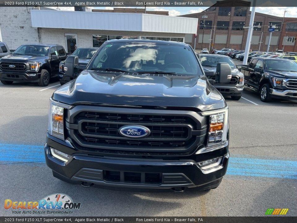 2023 Ford F150 XLT SuperCrew 4x4 Agate Black Metallic / Black Photo #3