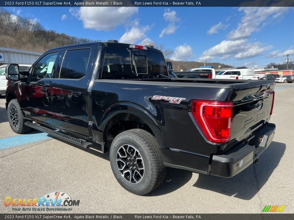2023 Ford F150 XLT SuperCrew 4x4 Agate Black Metallic / Black Photo #6