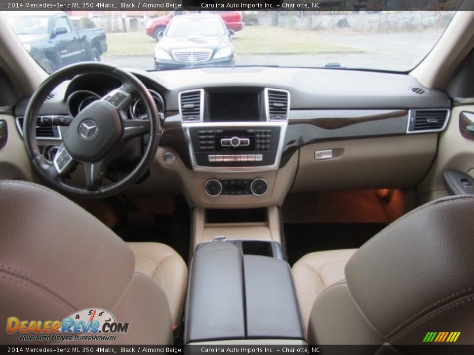 2014 Mercedes-Benz ML 350 4Matic Black / Almond Beige Photo #13