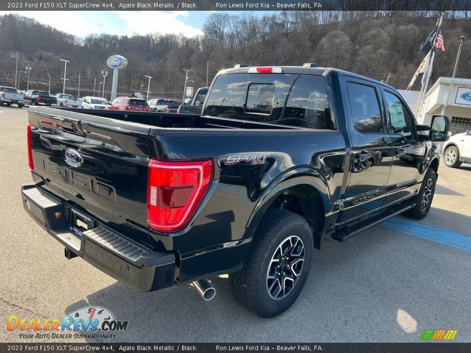 2023 Ford F150 XLT SuperCrew 4x4 Agate Black Metallic / Black Photo #8