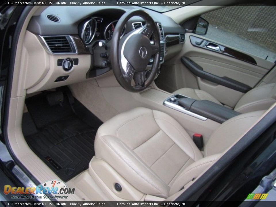 2014 Mercedes-Benz ML 350 4Matic Black / Almond Beige Photo #17