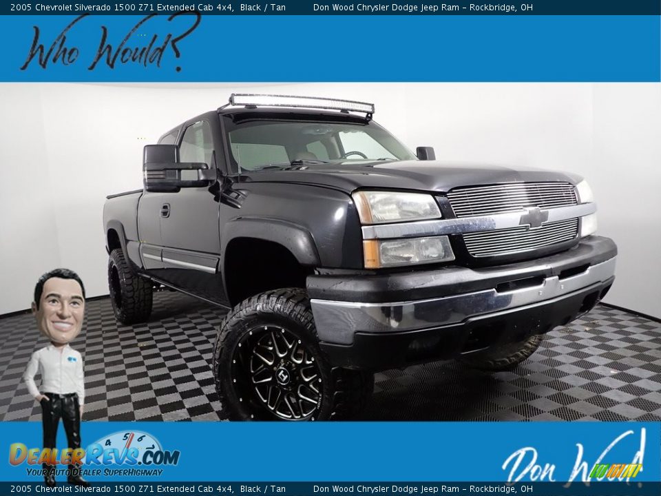 2005 Chevrolet Silverado 1500 Z71 Extended Cab 4x4 Black / Tan Photo #1