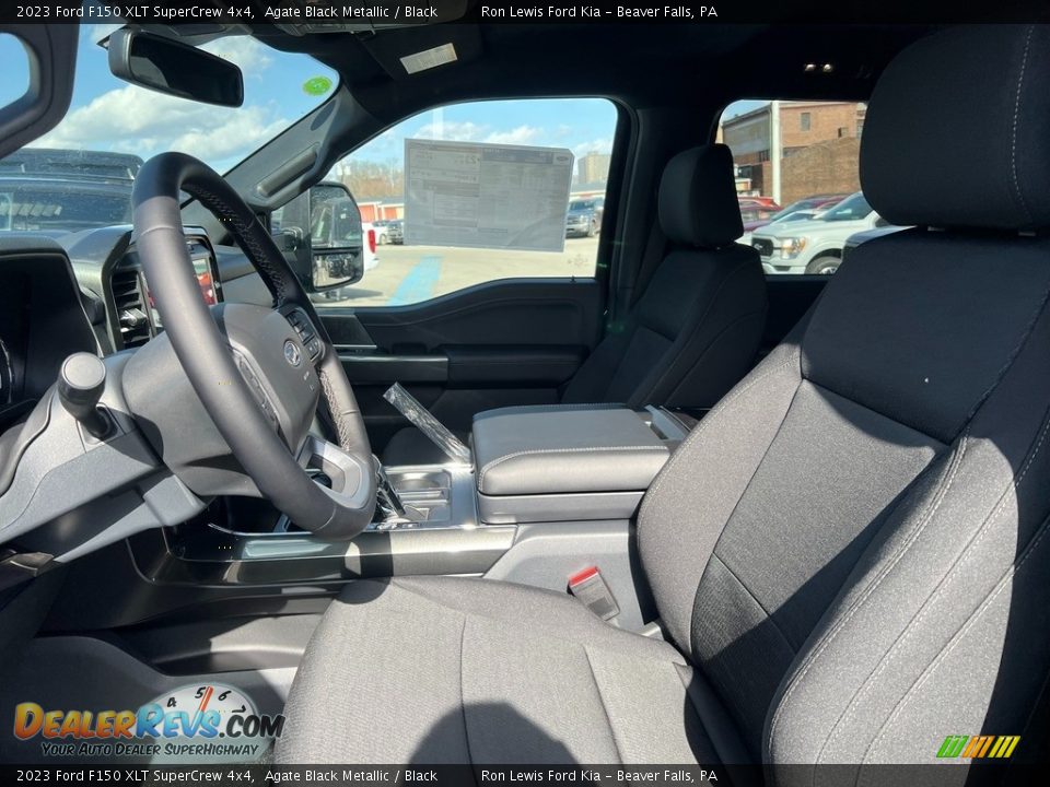 2023 Ford F150 XLT SuperCrew 4x4 Agate Black Metallic / Black Photo #15
