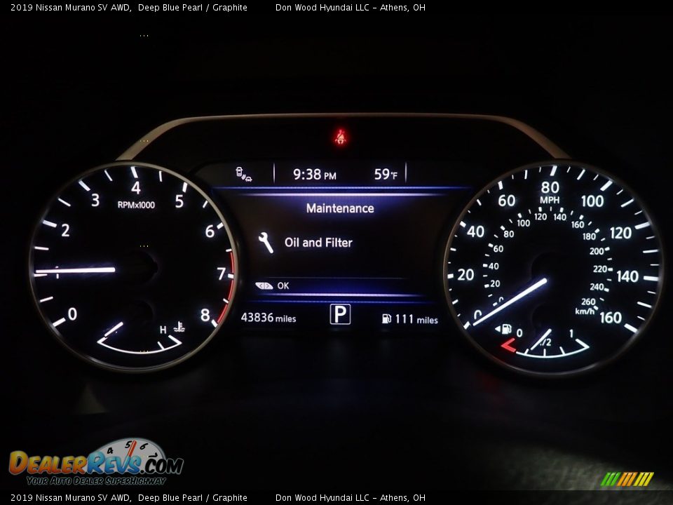 2019 Nissan Murano SV AWD Deep Blue Pearl / Graphite Photo #27