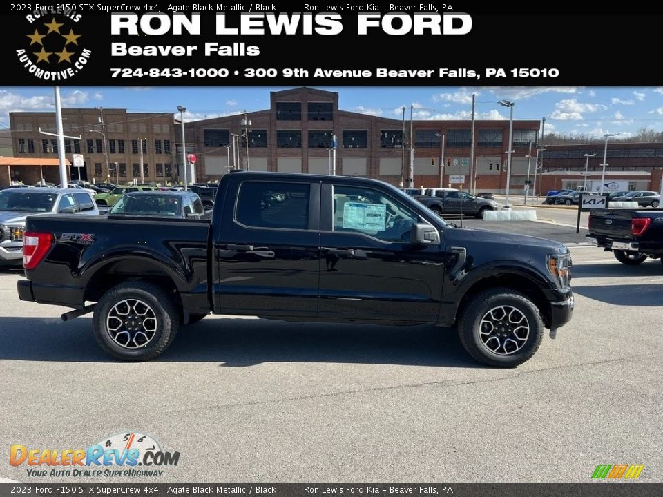 2023 Ford F150 STX SuperCrew 4x4 Agate Black Metallic / Black Photo #1