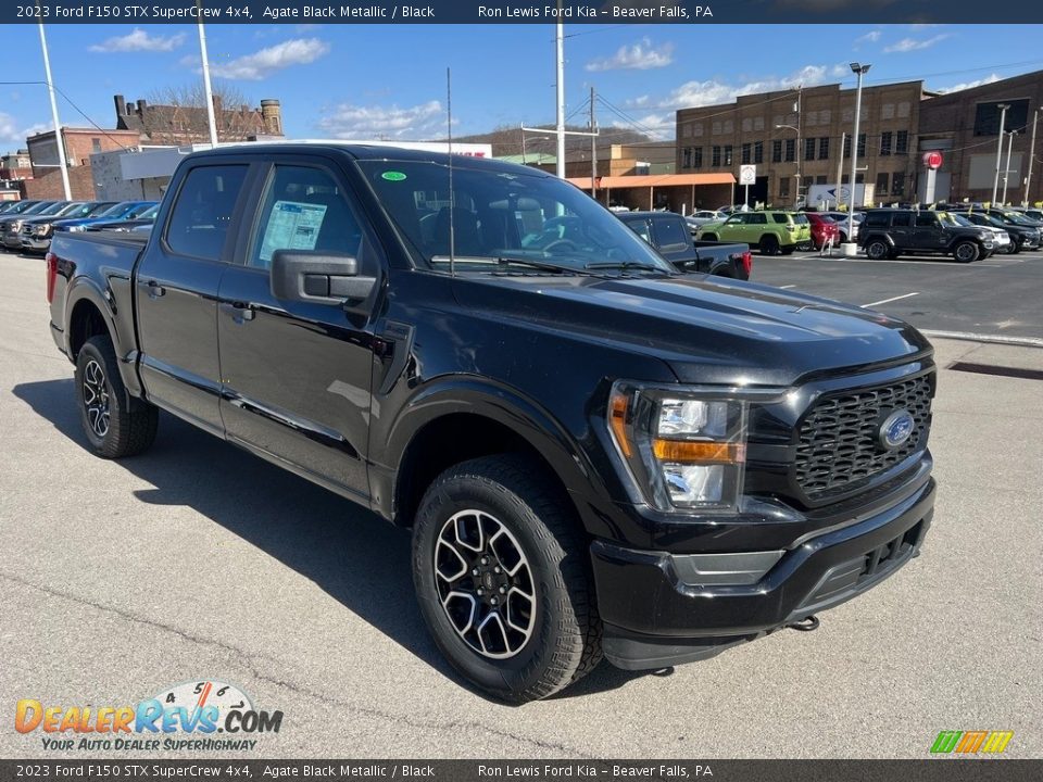 2023 Ford F150 STX SuperCrew 4x4 Agate Black Metallic / Black Photo #2