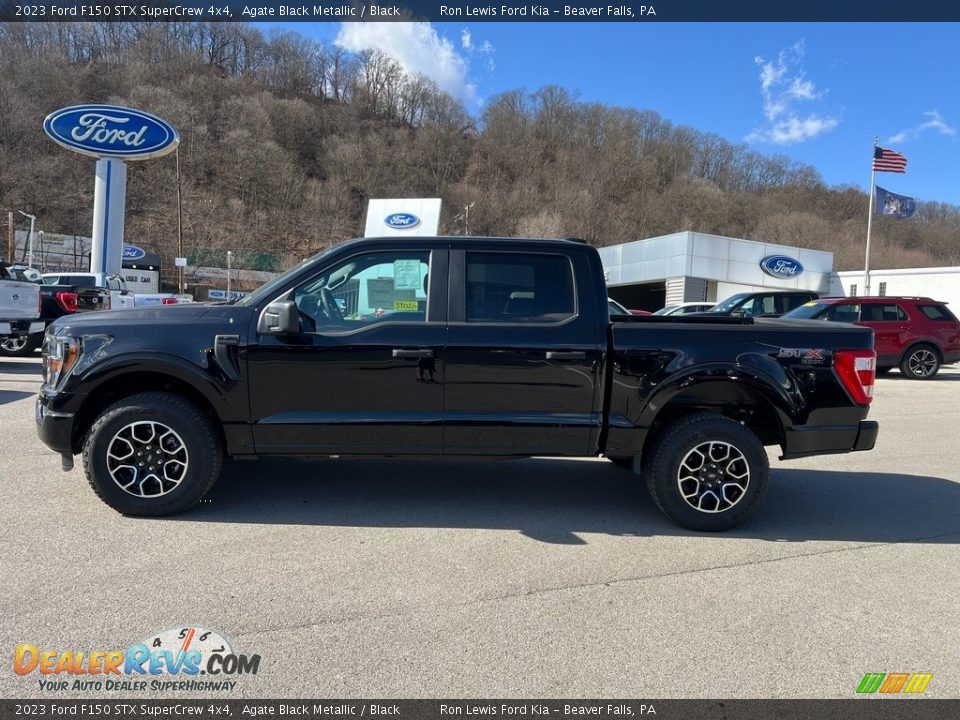 2023 Ford F150 STX SuperCrew 4x4 Agate Black Metallic / Black Photo #5