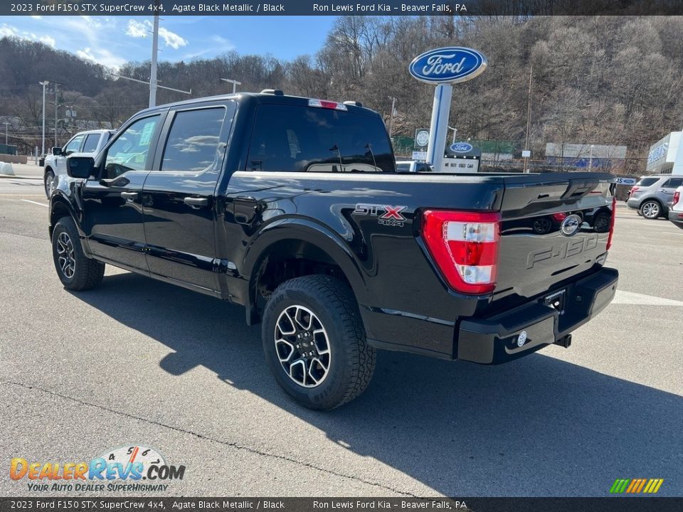 2023 Ford F150 STX SuperCrew 4x4 Agate Black Metallic / Black Photo #6