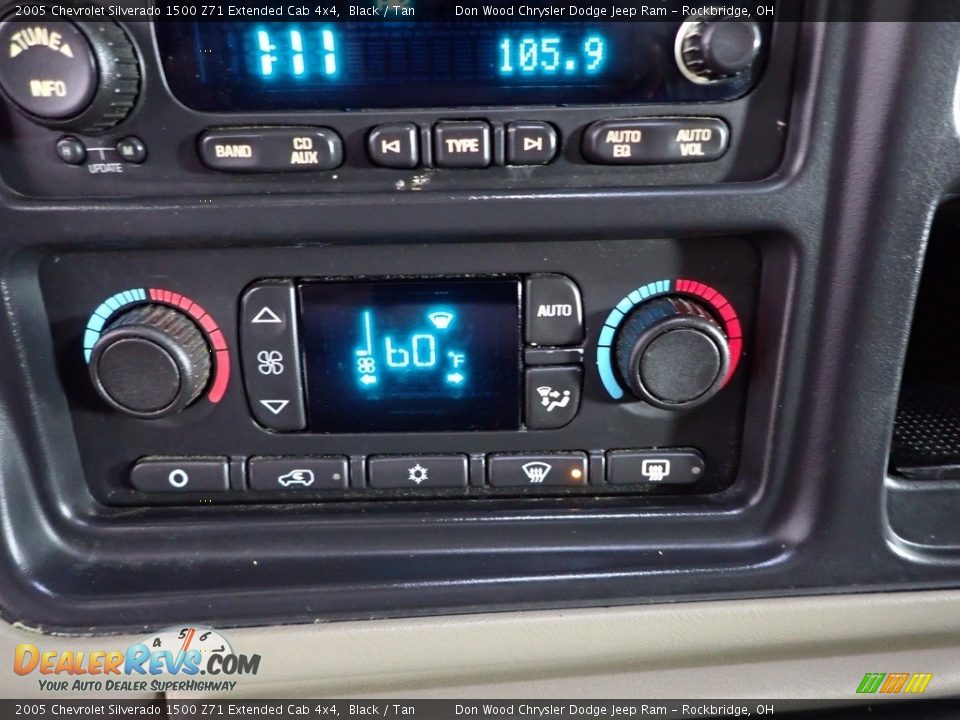 2005 Chevrolet Silverado 1500 Z71 Extended Cab 4x4 Black / Tan Photo #17