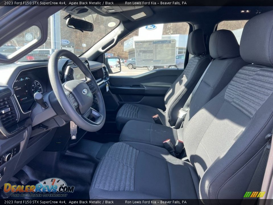 2023 Ford F150 STX SuperCrew 4x4 Agate Black Metallic / Black Photo #14