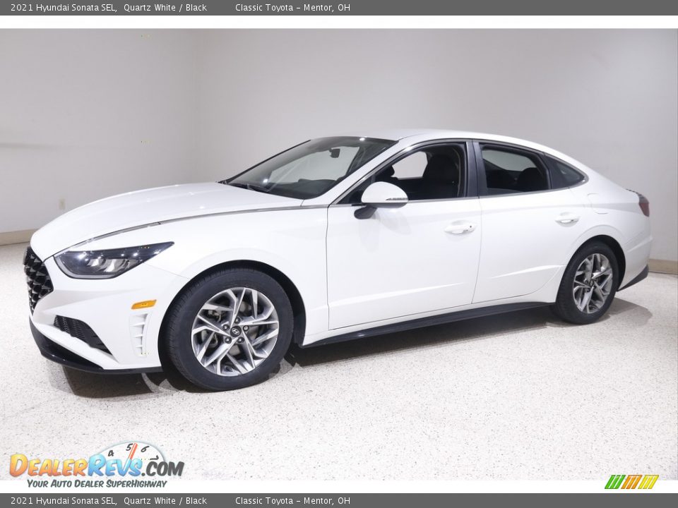 2021 Hyundai Sonata SEL Quartz White / Black Photo #3