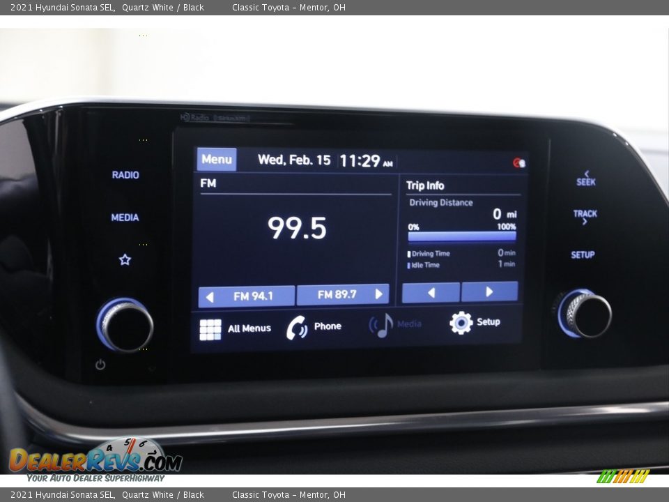 2021 Hyundai Sonata SEL Quartz White / Black Photo #9