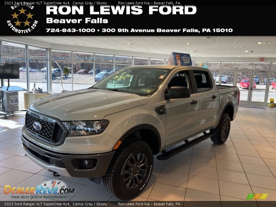 2023 Ford Ranger XLT SuperCrew 4x4 Cactus Gray / Ebony Photo #1