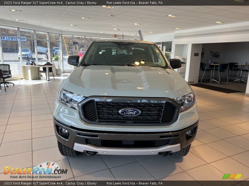 2023 Ford Ranger XLT SuperCrew 4x4 Cactus Gray / Ebony Photo #2