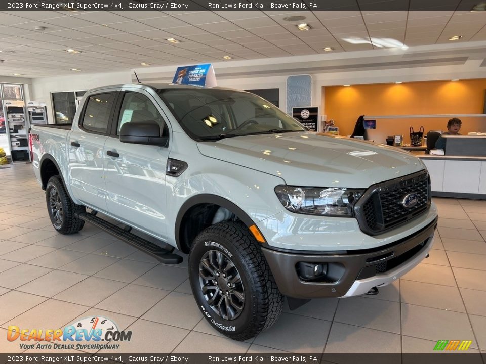 2023 Ford Ranger XLT SuperCrew 4x4 Cactus Gray / Ebony Photo #3