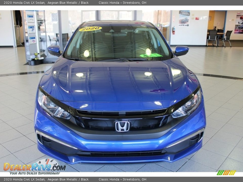 2020 Honda Civic LX Sedan Aegean Blue Metallic / Black Photo #2