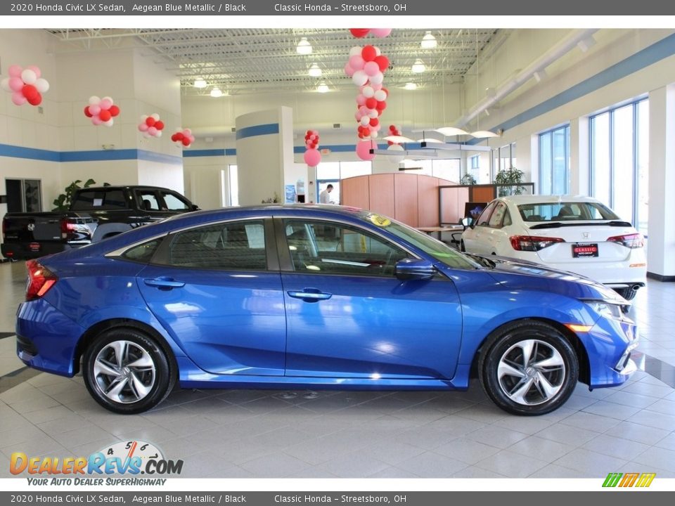 2020 Honda Civic LX Sedan Aegean Blue Metallic / Black Photo #4
