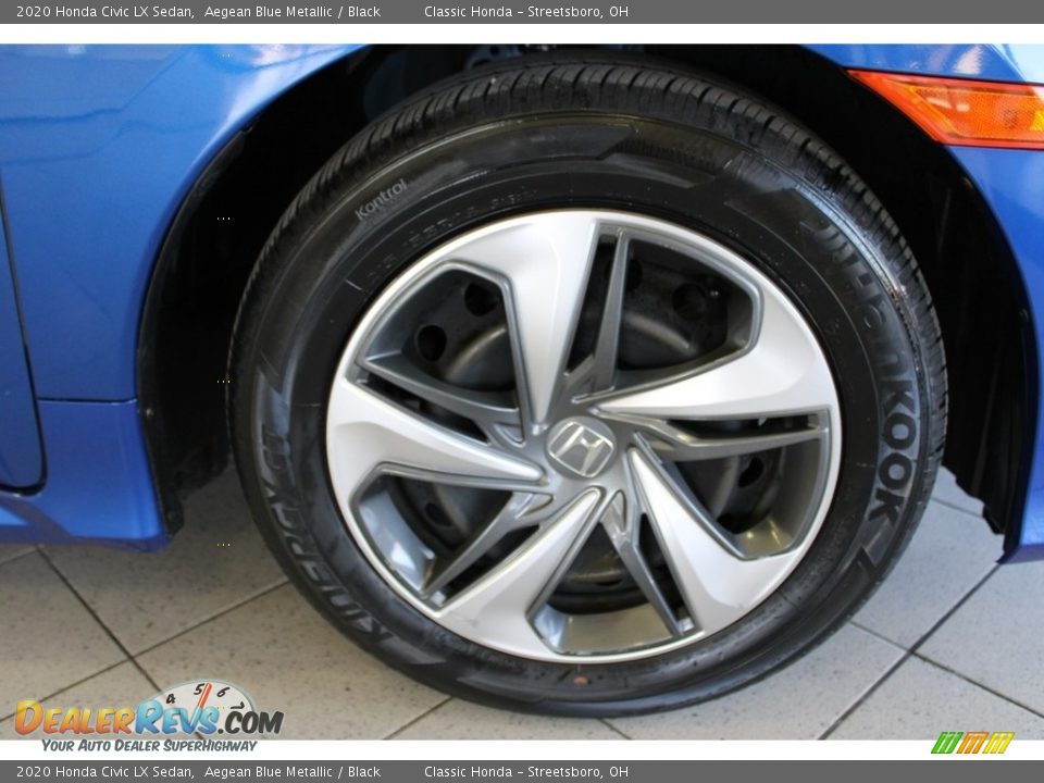 2020 Honda Civic LX Sedan Aegean Blue Metallic / Black Photo #5