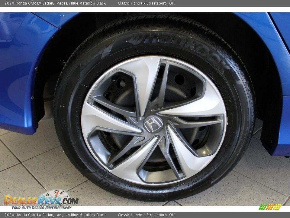 2020 Honda Civic LX Sedan Aegean Blue Metallic / Black Photo #6
