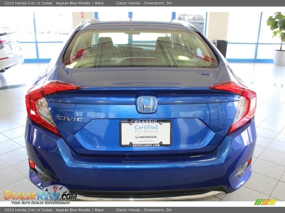 2020 Honda Civic LX Sedan Aegean Blue Metallic / Black Photo #8