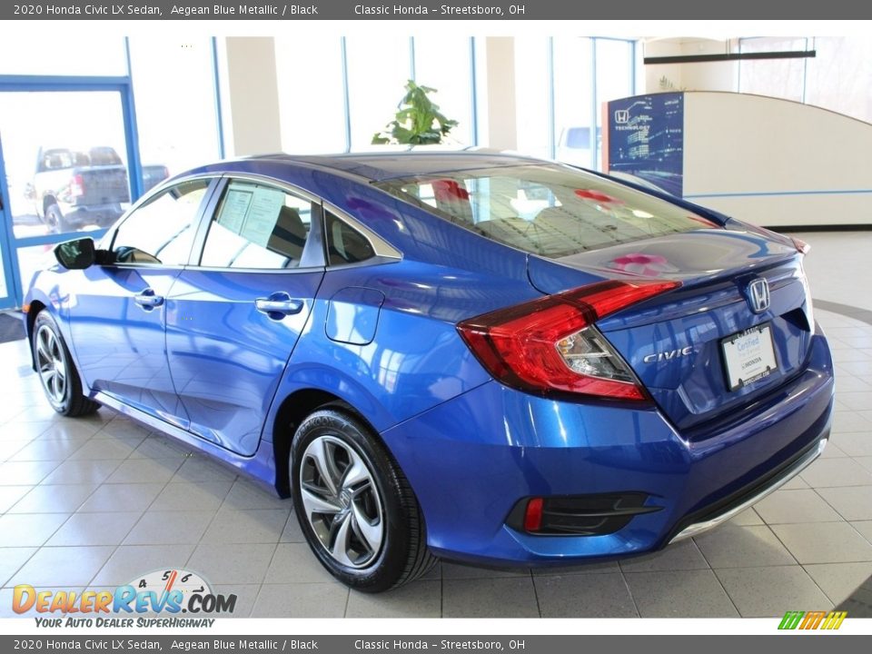 2020 Honda Civic LX Sedan Aegean Blue Metallic / Black Photo #9