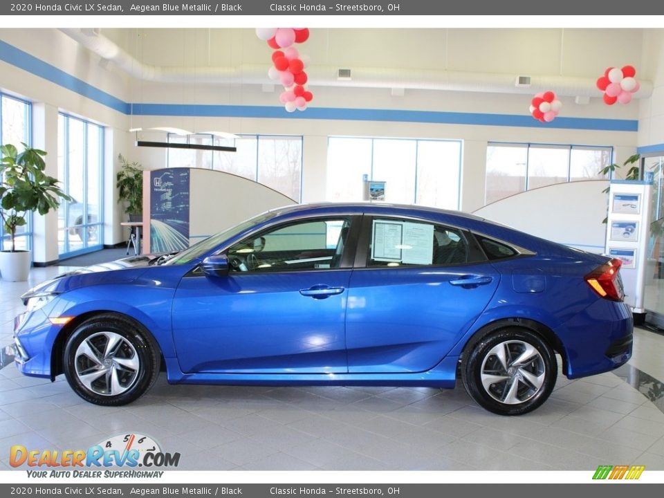 2020 Honda Civic LX Sedan Aegean Blue Metallic / Black Photo #10