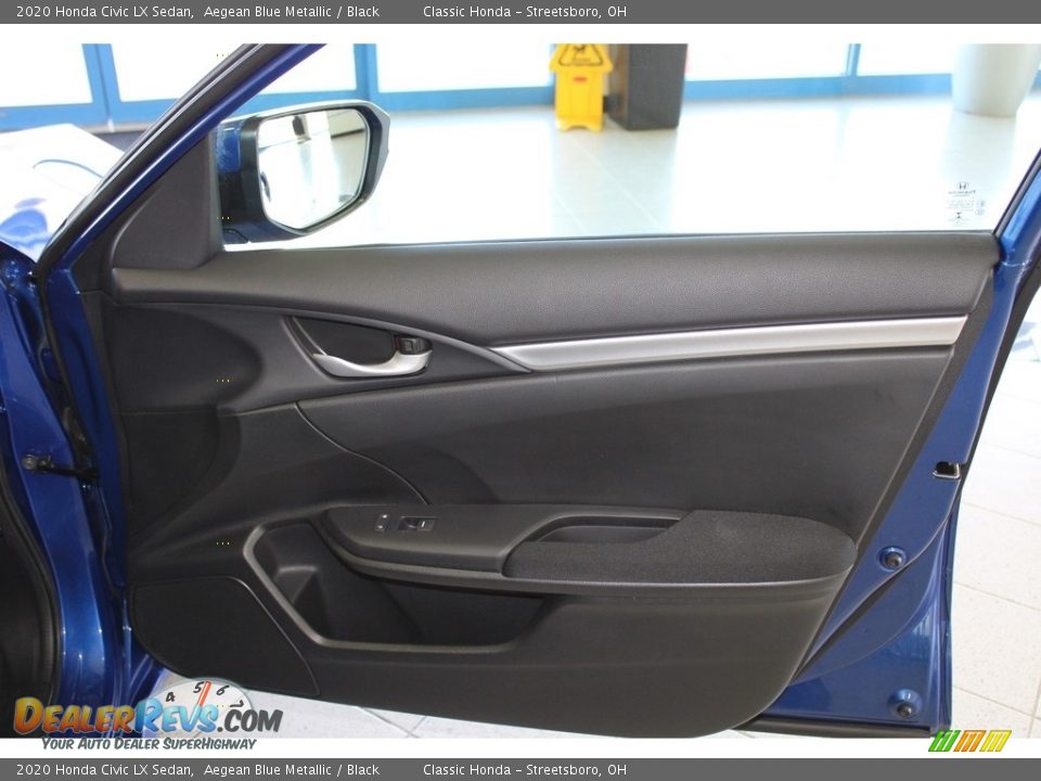 2020 Honda Civic LX Sedan Aegean Blue Metallic / Black Photo #14