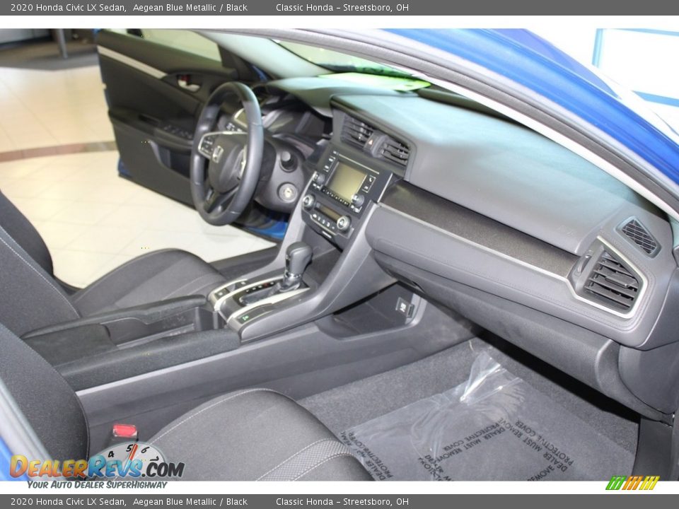 2020 Honda Civic LX Sedan Aegean Blue Metallic / Black Photo #15
