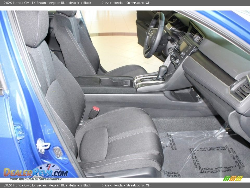2020 Honda Civic LX Sedan Aegean Blue Metallic / Black Photo #16