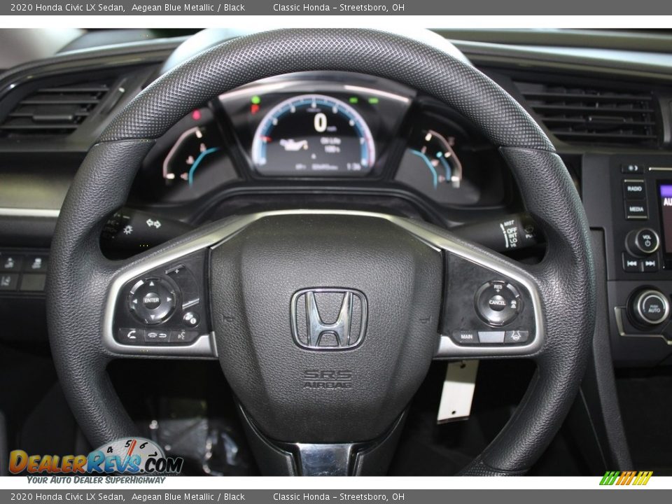 2020 Honda Civic LX Sedan Aegean Blue Metallic / Black Photo #29