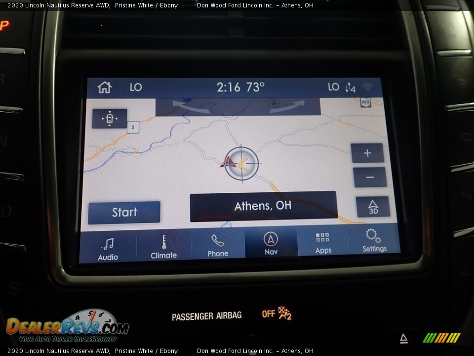 2020 Lincoln Nautilus Reserve AWD Pristine White / Ebony Photo #3