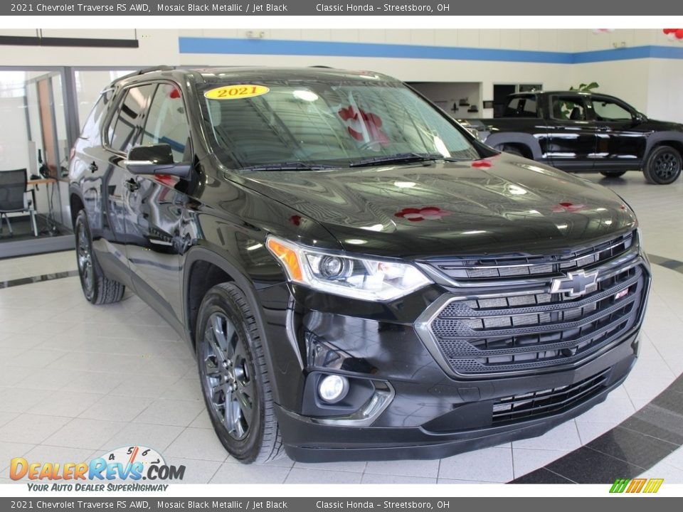 2021 Chevrolet Traverse RS AWD Mosaic Black Metallic / Jet Black Photo #5