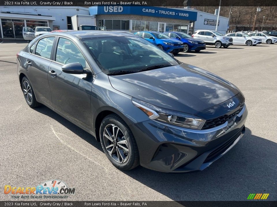 2023 Kia Forte LXS Gravity Gray / Black Photo #2