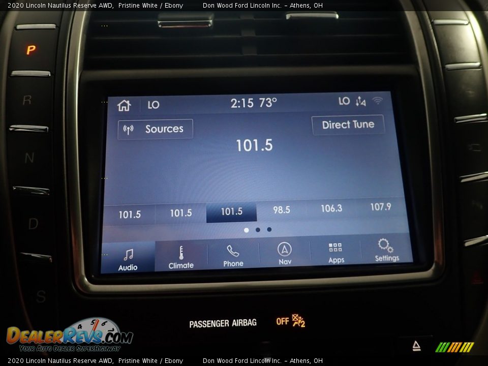 2020 Lincoln Nautilus Reserve AWD Pristine White / Ebony Photo #28