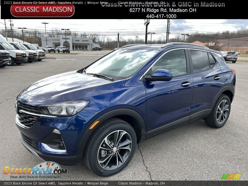 2023 Buick Encore GX Select AWD Sapphire Metallic / Whisper Beige Photo #1