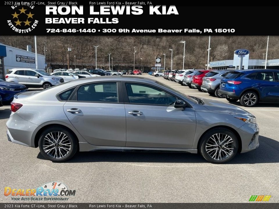 2023 Kia Forte GT-Line Steel Gray / Black Photo #1