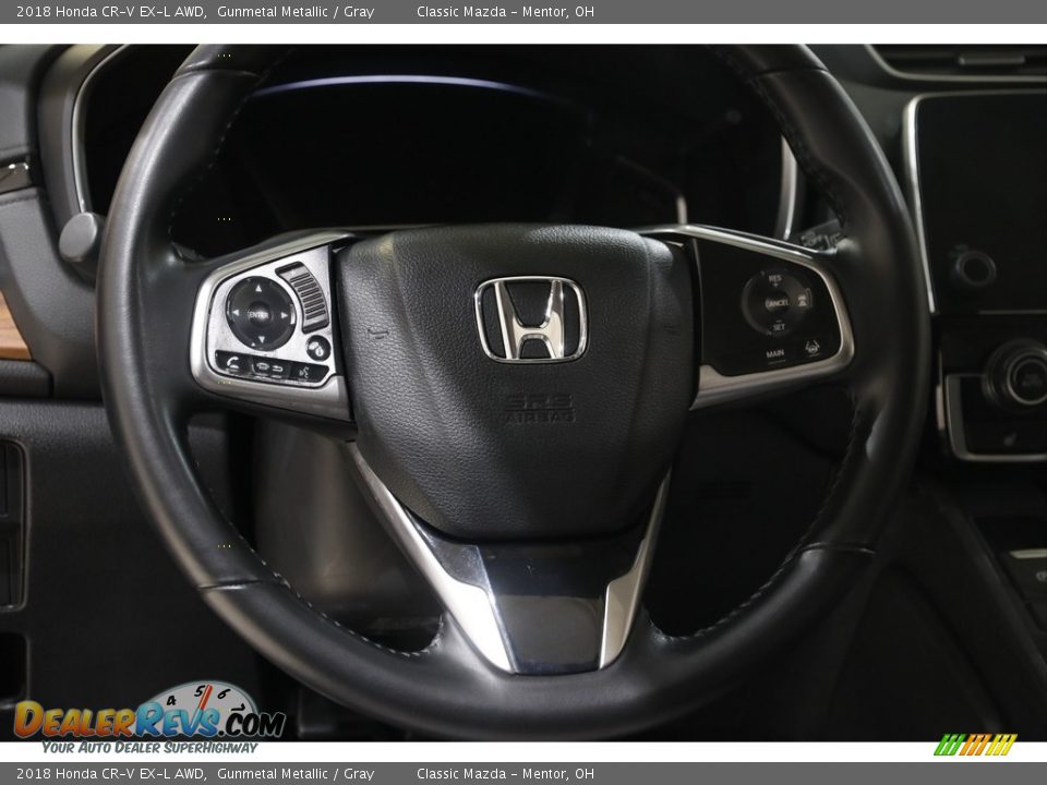 2018 Honda CR-V EX-L AWD Gunmetal Metallic / Gray Photo #7