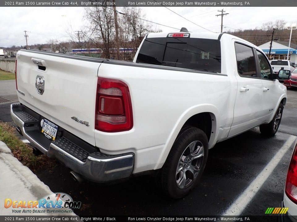 2021 Ram 1500 Laramie Crew Cab 4x4 Bright White / Black Photo #3