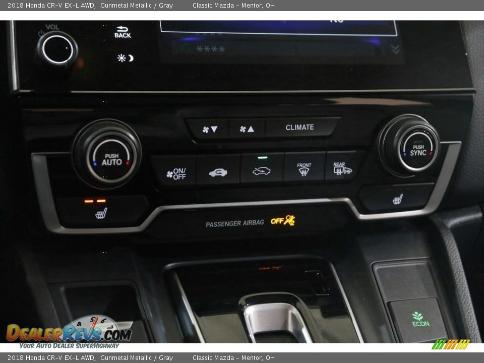 2018 Honda CR-V EX-L AWD Gunmetal Metallic / Gray Photo #14