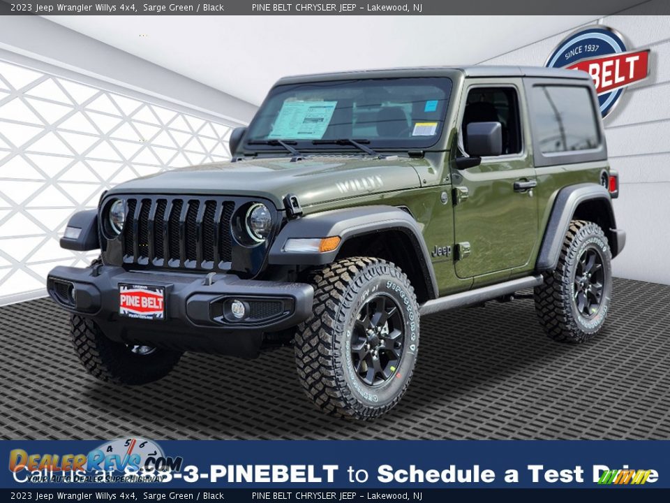 2023 Jeep Wrangler Willys 4x4 Sarge Green / Black Photo #1