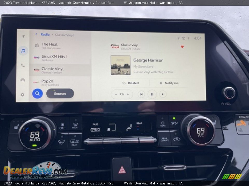 2023 Toyota Highlander XSE AWD Magnetic Gray Metallic / Cockpit Red Photo #16