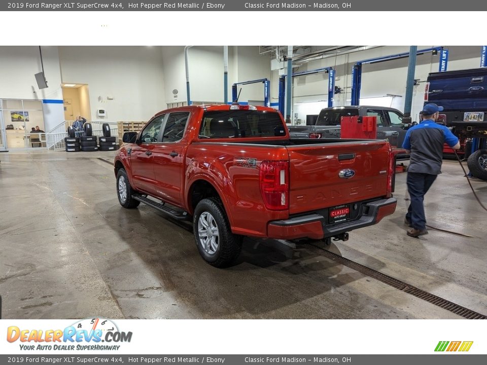 2019 Ford Ranger XLT SuperCrew 4x4 Hot Pepper Red Metallic / Ebony Photo #3