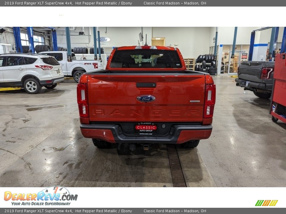 2019 Ford Ranger XLT SuperCrew 4x4 Hot Pepper Red Metallic / Ebony Photo #4