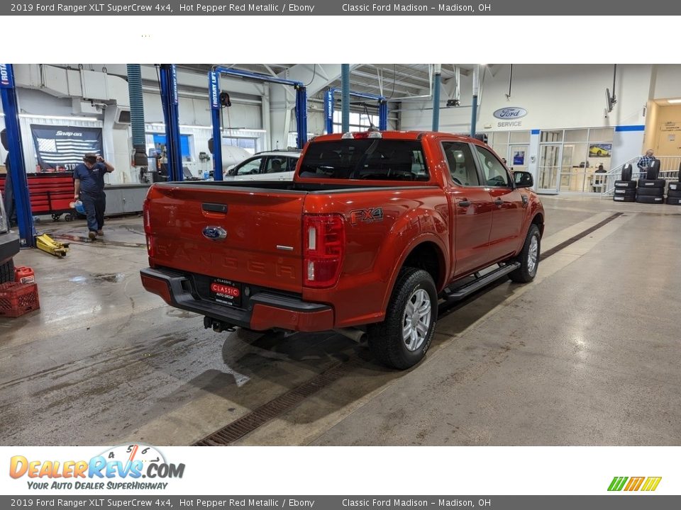 2019 Ford Ranger XLT SuperCrew 4x4 Hot Pepper Red Metallic / Ebony Photo #5
