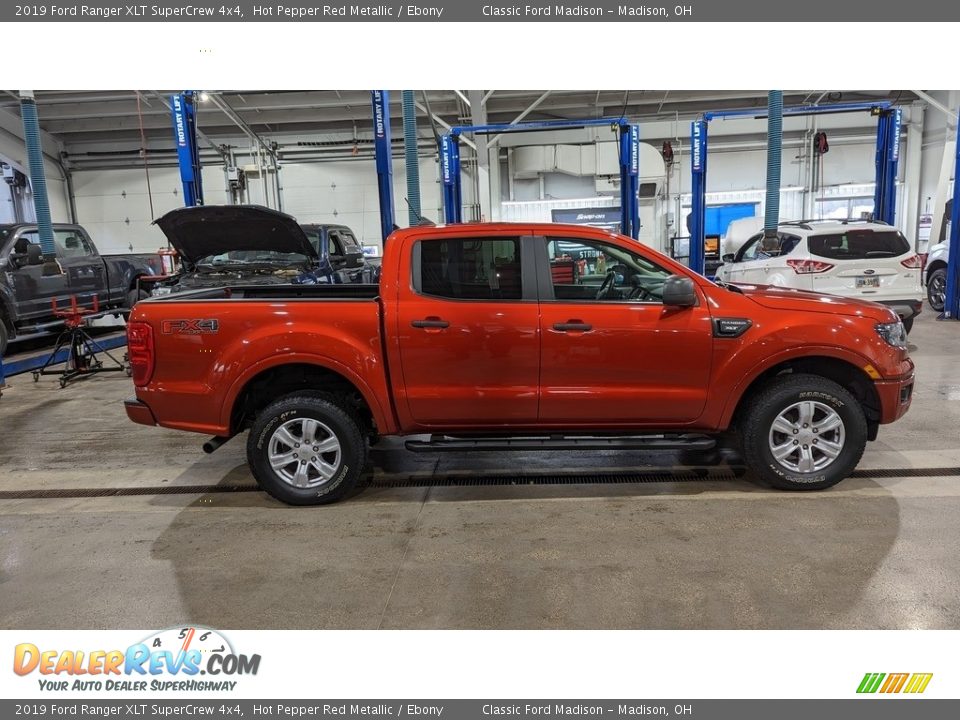 2019 Ford Ranger XLT SuperCrew 4x4 Hot Pepper Red Metallic / Ebony Photo #6
