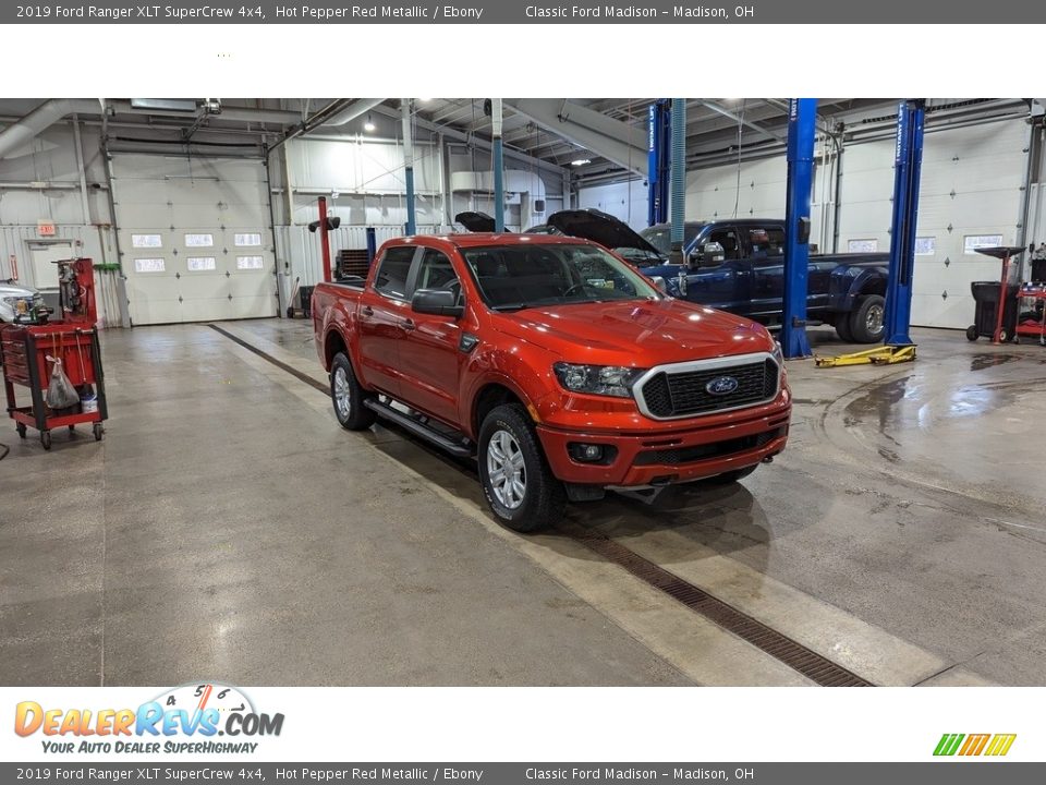 2019 Ford Ranger XLT SuperCrew 4x4 Hot Pepper Red Metallic / Ebony Photo #7