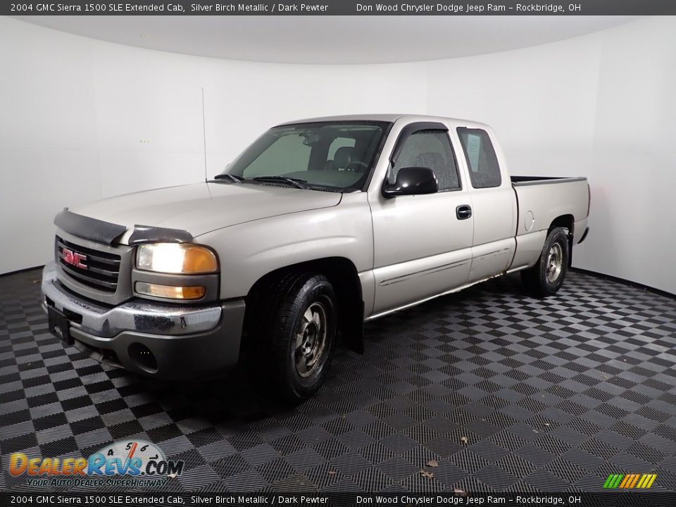 2004 GMC Sierra 1500 SLE Extended Cab Silver Birch Metallic / Dark Pewter Photo #3