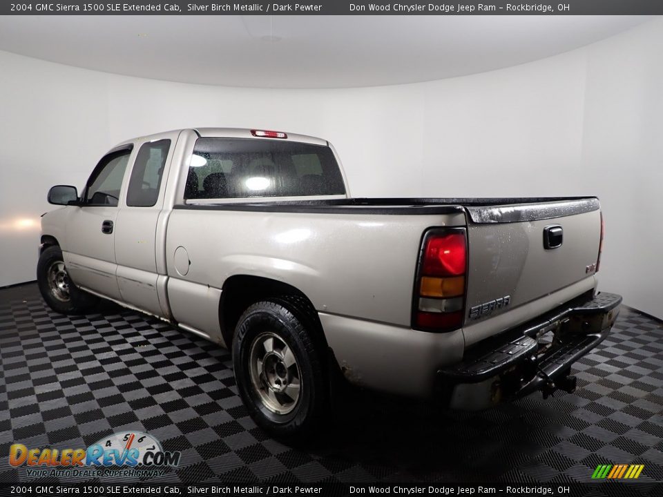 2004 GMC Sierra 1500 SLE Extended Cab Silver Birch Metallic / Dark Pewter Photo #4