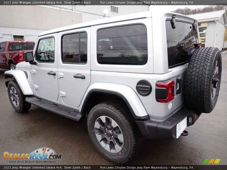 2023 Jeep Wrangler Unlimited Sahara 4x4 Silver Zynith / Black Photo #3