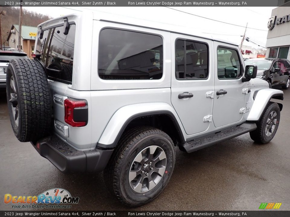 2023 Jeep Wrangler Unlimited Sahara 4x4 Silver Zynith / Black Photo #6